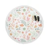 Hand Drawn Little Floral Pattern in Peach Tones Round Beach Towel