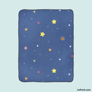 Hand Drawn Little Stars Fleece Blanket 1