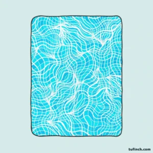 Hand Drawn Shiny Water With Ripples Fleece Blanket 1