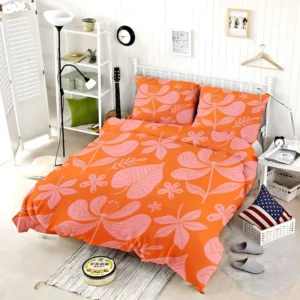 Hand Drawn Summer Duotone Design Bedding Set