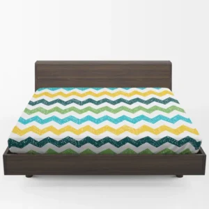Hand Drawn Zigzag Pattern Fitted Sheet 1