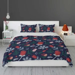Hand Painted Abstract Floral Pattern Bedding Set 1