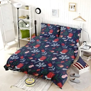 Hand Painted Abstract Floral Pattern Bedding Set