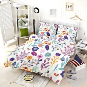 Hand Painted Exotic Floral Pattern Bedding Set