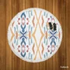 Ikat Tribal Design Round Beach Towel