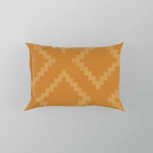Indian Square Faded Orange Pattern Pillow Case