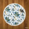 Indonesian Batik Flower Paisley Design Round Beach Towel