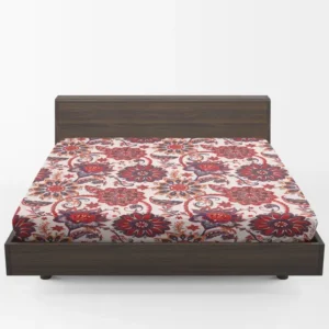 Indonesian Style Floral Design Fitted Sheet 1