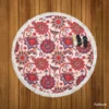 Indonesian Style Floral Design Round Beach Towel