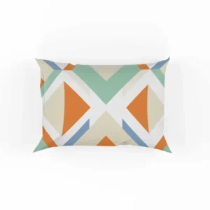 Inverted Color Flat Design Colorful Geometric Pattern Pillow Case