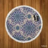 Islamic Traditional Floral Design Round Beach Towel