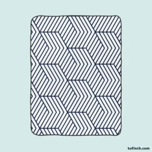 Japanese Inspired Geometric Pattern Fleece Blanket 1