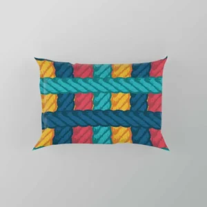 Lasso Rope Colorful Pattern Pillow Case