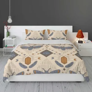 Luna Moth Boho Pattern Bedding Set 1