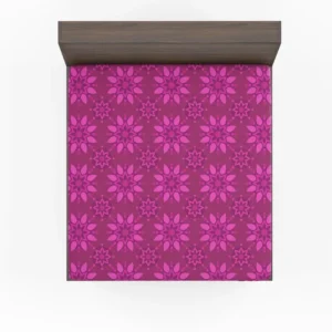 Magenta Floral Classic Batik Pattern Fitted Sheet