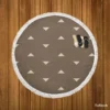 Mini Triangle Chic Minimalist Round Beach Towel