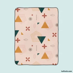 Mini Triangle Geometric Pattern Fleece Blanket 1