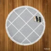 Minimalist Aesthetic Contemporary Round Beach Towel