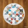 Modern Geometrics Design Round Beach Towel