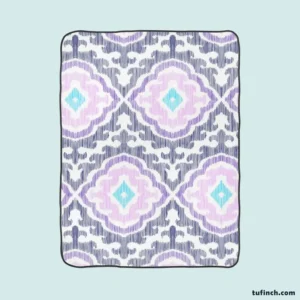Moroccan Ikat Eccentric Design Fleece Blanket 1