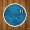 Night Sky With Little Stars Round Beach Towel