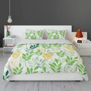 Olive Leaves Pattern Bedding Set 1