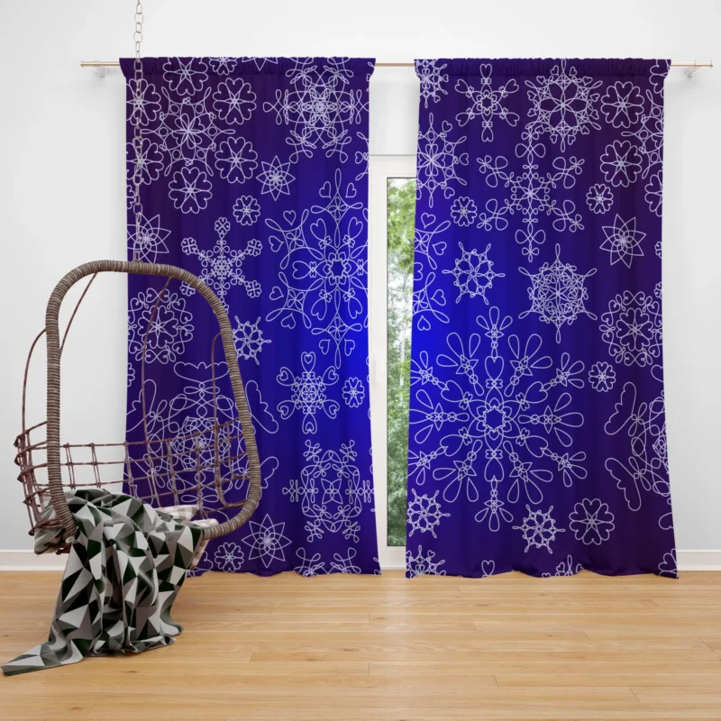 Outlined Ornamental 3D Pattern Curtain