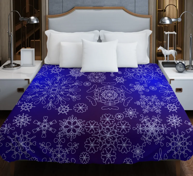 Outlined Ornamental 3D Pattern Duvet Cover