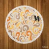 Paisley Bandana Pattern Round Beach Towel