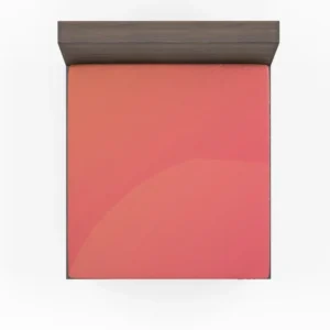 Pastel Red Solid Color Fitted Sheet