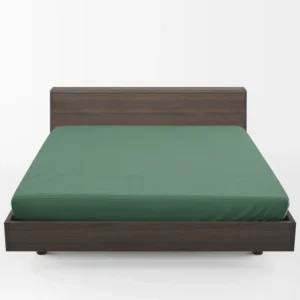 Patine Solid Green Fitted Sheet 1