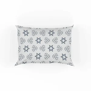 Pattern with Lines and Stars Pillow Case