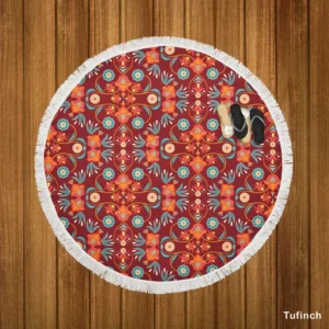 Persian Ethnic Design Round Beach Towel