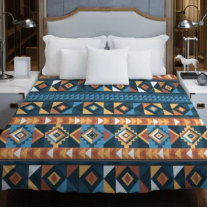 Peruvian Flat Design Pattern Illustration Duvet Cover
