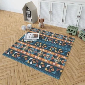 Peruvian Flat Design Pattern Illustration Rug 1