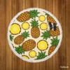 Pineapple Tropical Pattern Design Round Beach Towel