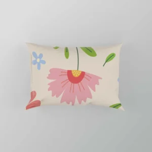 Pink Blooming Flowers Pillow Case