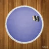 Purple Blue Color Round Beach Towel