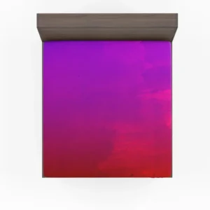 Purple Red Watercolor Gradient Fitted Sheet