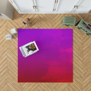 Purple Red Watercolor Gradient Rug
