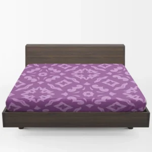 Purple Songket Design Fitted Sheet 1