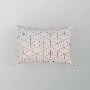 Red Blue Orange Hexagon Pattern Pillow Case