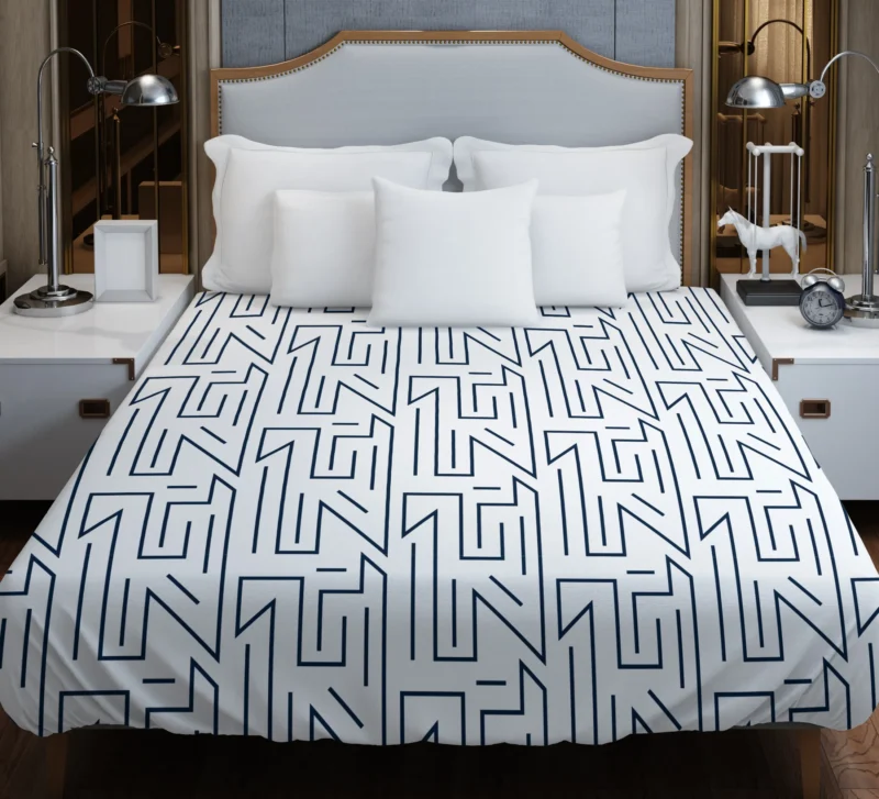 Repeat Lines Minimal Pattern Duvet Cover