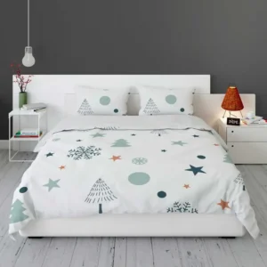 Retro Styled Christmas Pattern Background Bedding Set 1