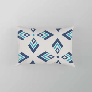 Rhombus Ikat Blue Design Pillow Case