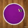 Rich Purple Solid Color Round Beach Towel