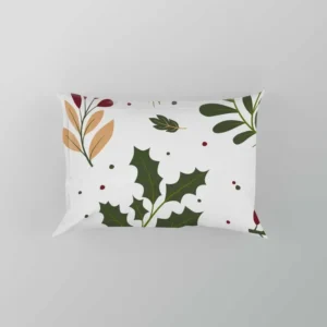 Rowan Berry Holly berry Leaves Pattern Pillow Case