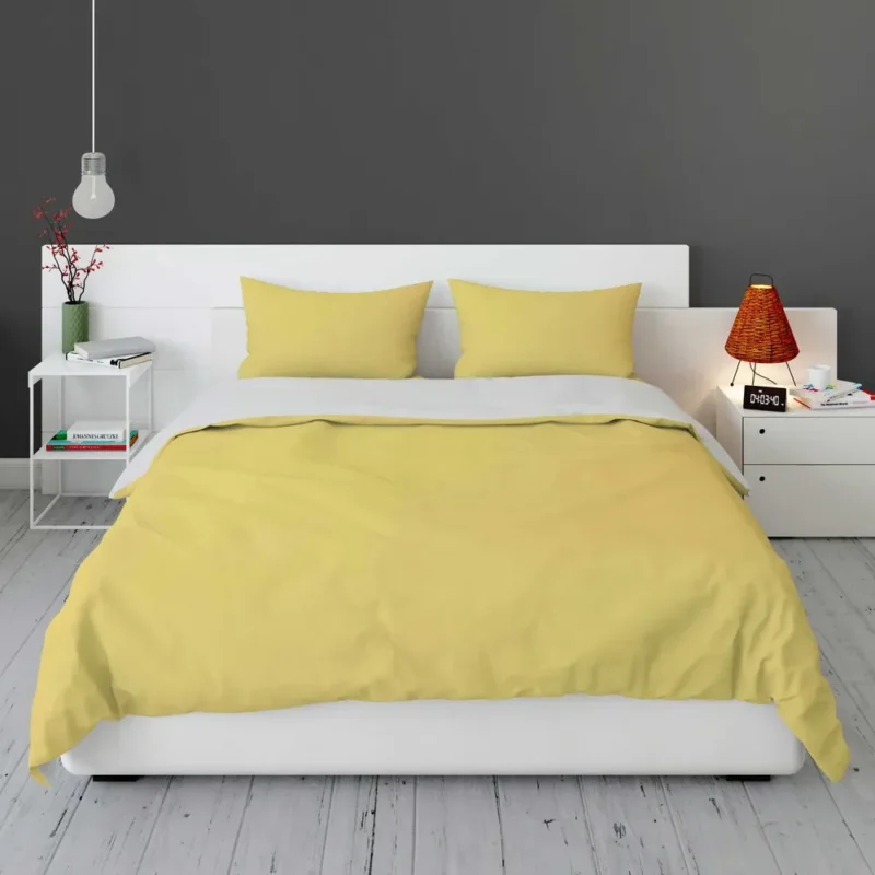 Sandy Yellow Solid Color Bedding Set 1