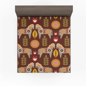 Scandinavian Folk Fitted Sheet