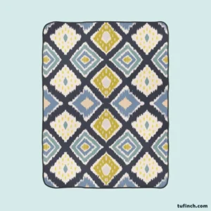Scandinavian Ikat Pattern Fleece Blanket 1